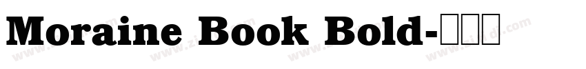 Moraine Book Bold字体转换